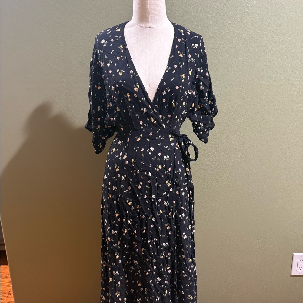 Reformation Floral Wrap Dress